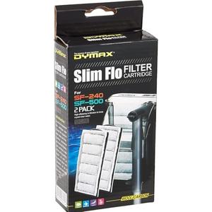Dymax Filter Cartridge Replacement for Slim FLO SF-240 and SF-500 Hang On Back Aquarium Filter (Two Box (4 Cartridges)