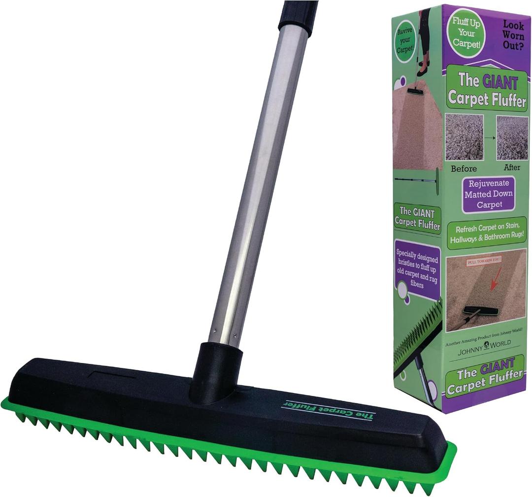Giant Carpet Fluffer Large Carpet Rake for Reviving Matted Rugs & Pile Restoration, Removing Pet Hair, Fluffing Carpet Fibers