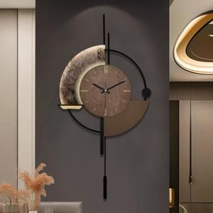 SIN&MI Wall Clock, Decorative Wall Clocks with Pendulum, Silent Quality Quartz Clock Battery Operated, Large Clock for Living Room, Kitchen, Home, Bathroom, Bedroom Wall Decor, 16.5 * 31.5inch