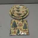 GREHUMOR Vintage Christmas Party Decorations Retro Christmas Paper Plates and Napkins Retro Santa Tree Red Berries Serve 20 for Winter Xmas Holiday Party Supplies