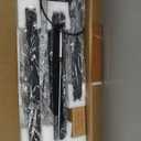 Veken 39.4" Small Electric Standing Desk, Height Adjustable Sit Stand Up, Wood Desktop, Work Home Office Computer PC Desks, Writing Study Bedroom Rising Table, Brown