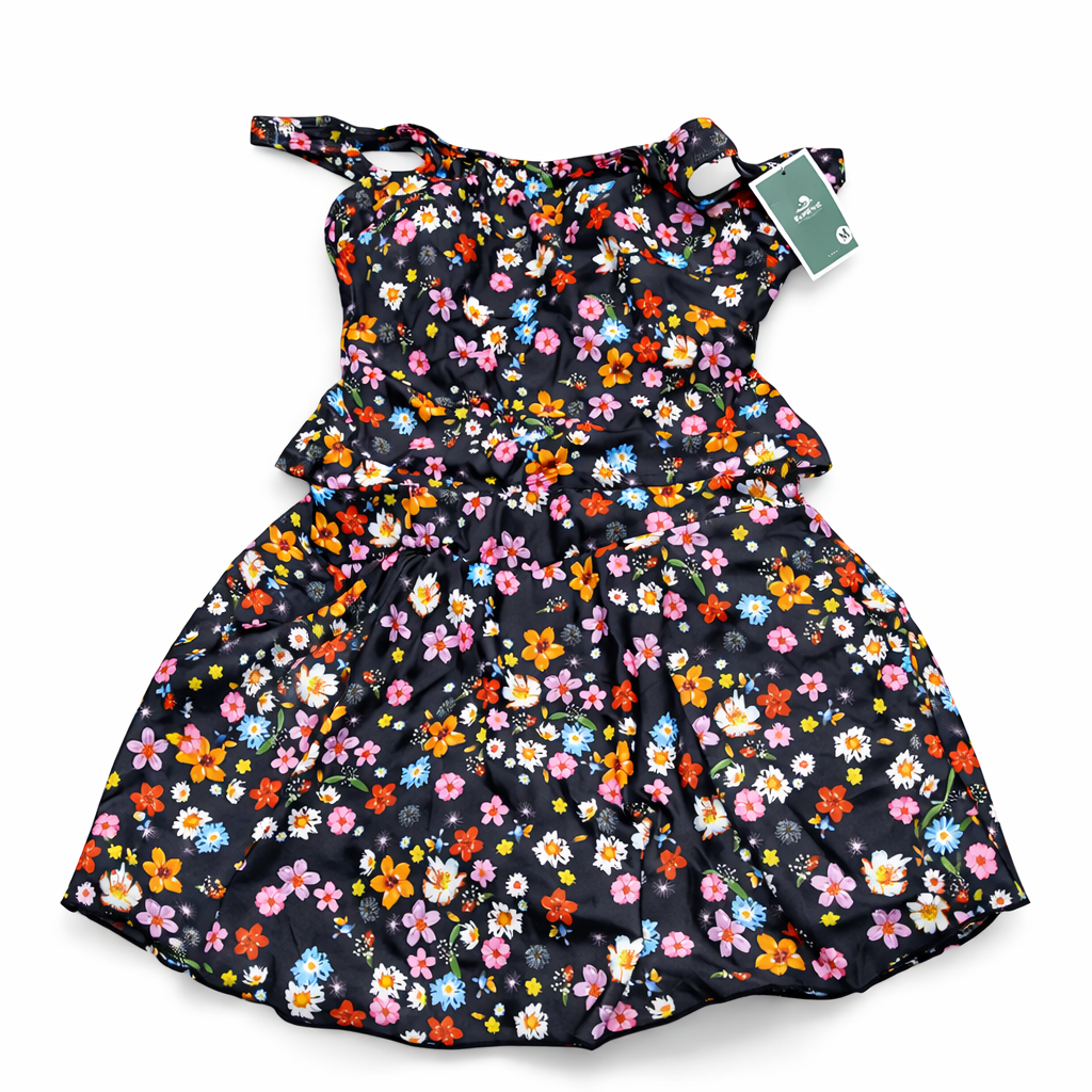 Eomenie One Piece Swimdress Swimsuits for Women Tummy Control Swim Dresses Skirt Bathing Suit, Medium