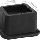 Pack of 4 Rubber Chair Risers, Heavy Duty Furniture Riser Blocks, Stable Support Suitable for Beds, Tables, Cabinets, Sofas, Couches (Style 2)