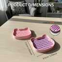 5mm Fuse Bead Organizer Tray, 2PCS Bead Storage Box, Fusible Beads Sorting Tray for Pixel Art Crafts, Fun Craft Organizer (Pink)