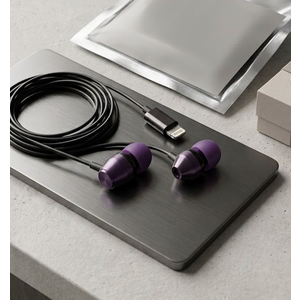 Headphones for iphone 14 pro max 13 12 11 xs USB C Earphones with Mic Wired Earbuds Type C Earphones for iPad Air Mini Purple/Black