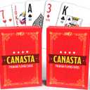 All7s Canasta Playing Cards with Point Values, 2 Large Index Decks for Adults & Seniors, Easy-to-Read Jumbo Index, Durable Cards for Smooth Gameplay