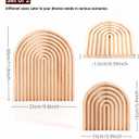 2 Pcs Natural Wood Arch Decor, Boho Shelf & Serving Board for Fireplace Mantel, Kitchen Counter - Light Pine Finish, Scandinavian & Japandi Style Aesthetic Accents for Living Room, Home Office