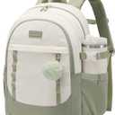 LOVEVOOK School Backpack for Teen Girl, Cute Student Bookbag Fits 15.6 Inch Laptop, Back to School Backpack Purse for Teenagers, Casual Daypack Kid Back Pack Travel Bag, Gift (Beige-pea Green)