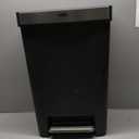 Rubbermaid Premier Series II Step-On Trash Can for Home and Kitchen, with Lid Lock and Slow Close, 12.4 Gallon, Charcoal, for Home/Kitchen/Garage/Apartment/Office