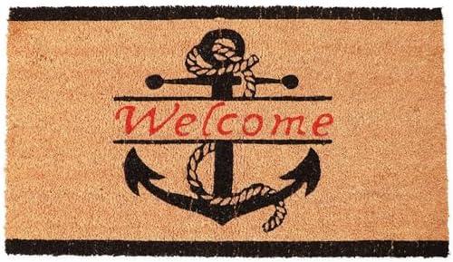 Nautical Ancho Doormat Bath Mat Welcome Rug Non-Slip Dust Floor Seasonal Spring Summer Mats for Kitchen Office 16x24 Inch