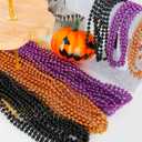 2 x EOBOH 100PCS Halloween Beads, Purple Black Orange Bead Party Favors, 33" Halloween Toy Necklaces Accessories, Festival Parade Throw Accessories for Trick or Treat Decorations