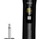 Bietrun Wireless Microphone, Dynamic Microphone with Rechargeable Receiver, Auto Connect,All Metal Design,160ft Range,Cordless Mic for Karaoke Machine,Amplifier Speaker,Mixer,iPhone,Camera, Interview (Black)