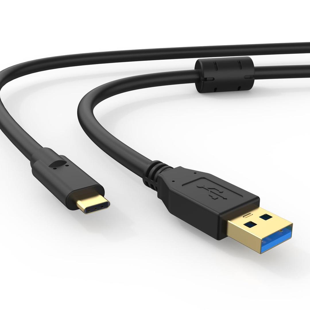 5M USB-A to USB-C High-Speed Data Transfer Cable with Dual Magnetic Rings  Camera Tethering Cable with Signal Boosting, Compatible with Hard Drives, Canon, Sony, Fujifilm, Nikon DSLR Cameras(16ft)