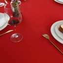 FOLINS&HOME Red Square Tablecloth 54 x 54 Wrinkle Free Waterproof Polyester Table Cloths, Spillproof Heavy Duty and Washable Table Cover for Party, Banquet, Indoor and Outdoor-Rectangle/Oblong