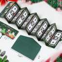 2 x Christmas Money Holder Gift Card Holders with 10 Slots and an Envelope Multiple Xmas Surprise Money Holder for Cash Checks or Gift Cards Supplies (Green)