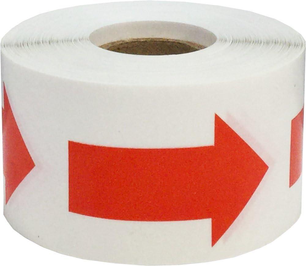 Color Coding Arrow Labels Red for Organizing Inventory 2 x 1 Inch 500 Total Adhesive Stickers