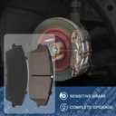 HZ1056 Blue Ceramic Disc Brake Pad Set With Hardware - Compatible With Select Chrysler 300; Dodge Challenger, Charger, Magnum; FRONT