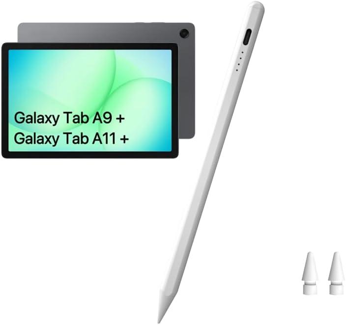 Tab A11+ Stylus Pen for Samsung Galaxy Tab A11/A9/A9+Plus Android Tablet Fast Charging, Precise S Pencil Touchscreens Stylists (White)