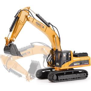 1/40 Scale Metal Excavator Toy, Diecast Construction Equipment Digger Trucks Toys for Boys Kids