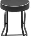 Folding Stool, Cushioned Padded Folding Stool Portable Bar Stool with Back for Camping Kitchen Home Office, Tall Bar Collapsible Stools (Black, 1Pc  25.6in)