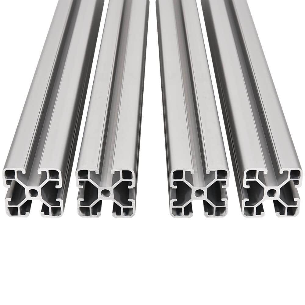 4PCS T Slot 4040 Aluminum Extrusion Profile 78.7'',European Standard Anodized Linear Rail for 3D Printer Parts and CNC DIY 2000mm Silver