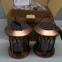 WdtPro Solar Lanterns Outdoor Hanging 4 Pack, Upgraded Bright Solar Lantern Lights Outdoor Waterproof, Solar Powered Lantern Over 12Hrs for Outside Garden Yard Patio Decor (Copper)
