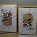 16x24 Frame Set of 2, Natural Oak Wood Style - Display 16 x 24 Picture without Mat or 12x18 Picture with Mat, Wall Mounting Horizontal and Vertical