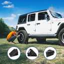 HOXWELL Solid Heavy Duty Rubber Wheel Chocks 4 Packs, Premium Wheel Stopper for Car, Travel Trailers, RV, Truck, and ATV(4 pcs, Black) 8" x 4" x 6"