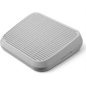 Elevated Cat Litter Ramp with Filter Function, Double Layered Cat Litter Box Step/Catcher Easy Cleaning, Washable Cats Litter Trapper Suitable for Kitten & Elderly Cats (Grey)