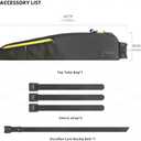 Rhinowalk Bicycle Top Tube Bag Bike Front Frame Bag Waterproof Extra Long Cycling Accessories Upper Pipe Nylon Pouch Pack for Mountain Road Bike