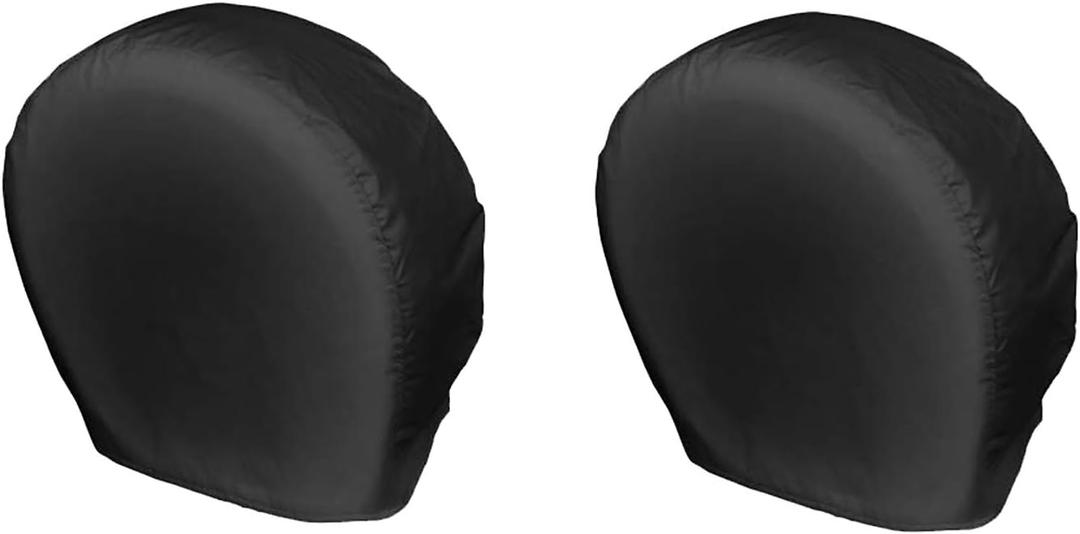 Explore Land Tire Covers 2 Pack - Tough Tire Wheel Protector for Truck, SUV, Trailer, Camper, RV - Universal Fits Tire Diameters 23-25.75 inches, Black