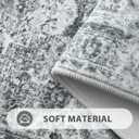 Uphome Gray Bath Mat, Distressed Farmhouse Boho Bathroom Rugs, Super Cozy Velvet Small Bathroom Mats, Non Slip Machine Washable Bathroom Floor Mat for Toilet Sink Shower, 18x26 inch