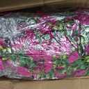 MARTINE MALL 4 Pcs Look Real Artificial Flowers for Outdoors, Realistic Artificial Hanging Flowers for Outdoors, UV Resistant Fake Hanging Plants Silk Petunia Faux Flowers for Porch Patio, Fuchsia