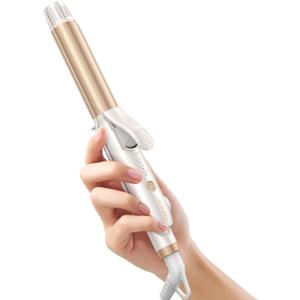 Mini Dual Voltage Curling Iron, Travel Curling Iron for European Travel, 1 Inch Ceramic Plates Hair Straightener Adjustable Temperature for All Hair Types