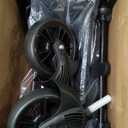 Luxury Wagon Stroller for 2 Kids & Cargo-Lightweight Foldable Travel Push Pull All-Terrain Double Wagon for Newborn&Toddler with 5-Point Harness,Adjustable Handle, Canopy,Tray Table,Cup Holder (Black)