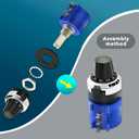 4pcs 3590S-2-103L 10K ohm Rotary Potentiometer 10-Turn Wire Wound Precision Multi Turn Wirewound Potentiometer