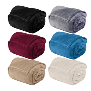 Peryiter 6 Pcs Fleece Throw Blanket Bulk 50'' x 60'' Cozy Throw Blankets for Homeless Women Men Sofa Plush Soft and Breathable Lightweight Blankets for Couch Bed Office Homes (Colorful)