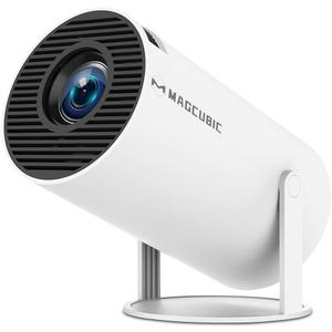 HY300PRO Mini Projector with WiFi and Bluetooth, 4K Support Smart Portable Projector Auto Keystone , Air Mouse Remote, Voice Control, 180 Degree Rotation, Home Video Proyector Android 11