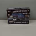 Remote Control Semi Truck Toy For Kids - 1:24 RC Semi-trailer Engineering Tractor With Sound And Lights, Trailer Truck Toy With Inertia Roller, Construction Vehicles For Boys & Girls 3-8 Years Old