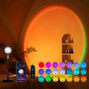 Sunset Lamp Projection, Not Only 21 Colors Sunset Lights, 180 Degree Rotation Led Light, Push Button Switch & APP Control Projector for Party Bedroom Decor (Multicolor)