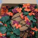 Artificial Fake Hanging Plants Flowers Basket for Fall Autumn Outdoor Decoration,Faux Silk Begonia in Planter UV Resistant Realistic for Outside Home Porch Patio Balcony Yard Decor