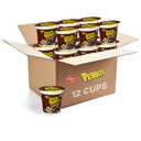 Cocoa PEBBLES Chocolate Breakfast Cereal for Kids, Gluten Free, Made with Sweetened Puffed Rice, On-the-Go Snack, 2 oz Individual Cup (Pack of 12) (EXP 06/01/27)