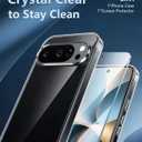 2 x FNTCASE for Google Pixel-10-Pro XL Case: Clear Pixel 9 Pro XL Phone Cases with Screen Protector Slim Rugged Cell Cover Transparent Anti Yellowing Shockproof Protective (Clear)