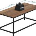 SAYGOER Coffee Table Simple Modern Rectangular Center Table Open Space Minimalist for Living Room Home Office Industrial Cocktail Tables, 39.37 x 19.69 x 17.72, Dark Walnut