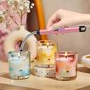 LcFun 3 Pack Candle Lighter USB C Rechargeable Electric Lighters with 360 Flexible Neck & Safety Lock, Windproof Arc Lighters Long Stem Matches for Candle, Grill, BBQ, Gas Stoves (Black,Silver,Pink)