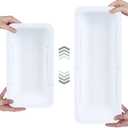 BLUE GINKGO Over the Sink Colander Strainer Basket - Wash Vegetables and Fruits, Drain Cooked Pasta and Dry Dishes - Extendable - New Home Kitchen Essentials (7.9 W x 14.5-19.5 L x 2.75 H) - White