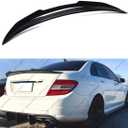 Rear Spoiler Compatible with 2008-2014 Mercedes Benz W204 C-Class, PSM Style Duckbill Fits for C180 C200 C250 C300 C350 C63 AMG, Duckbill Trunk Tail Deck Lid Wing Lip (Glossy Black)