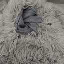 FurHaven Replacement Dog Bed Cover, Long Faux Fur for Calming Cuddlers, Machine Washable, Customizable Filling, Jumbo XL, Faux Fur, Misty Gray