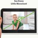 LeapFrog Video Baby Monitor - 5-Inch Color Screen, 31-Hour Battery, Secure Non-WiFi FHSS, Remote Pan Tilt Zoom, Night Vision, 2-Way Talk | LeapView 360