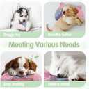 Dog Pillows for Medium Dogs, Glow in The Dark Soft Neck Pillow, U-Shaped Pillow for Cat and Dog, Machine Washable Toy & Birthday Gift (Glow Pink, M)